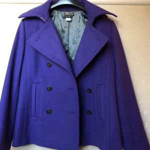 J. Crew Purple Pea Coat
